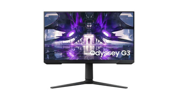 Samsung Odyssey G3 24'' Flat VA Gaming Monitor, 165Hz Refresh Rate, 1ms Response Time, AMD FreeSync, Height Adjustable Stand, 16:9 Aspect Ratio, 72% Color Gamut, DP, HDMI, Black | LS24AG320NMXUE
