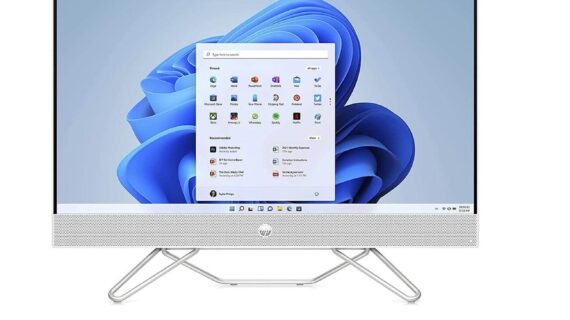 HP 24-cb1013nh All-In-One Intel® Core™ i7- 1255U 12th Gen Processor, 8GB Ram, 512GB SSD, 23.8'' Full HD,Win11 Pro, White Color, 6M805EA