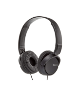 Sony MDR ZX110AP Wired On Ear Headphones with tangle free cable, 3.5mm Jack, Headset with Mic for Phone Calls, Black
