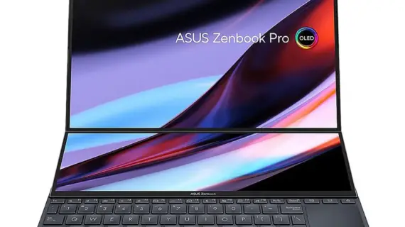 ASUS Zenbook Pro 14 Duo OLED UX8402VU-AS96T Intel Core™ i9-13900H 1TB SSD 32GB 14.5" (2880x1800) OLED TOUCHSCREEN + 12.7" (2880x864) Screen Pad Plus WIN11 NVIDIA® RTX 4050 6144MB TECH BLACK Backlit Keyboard Stylus