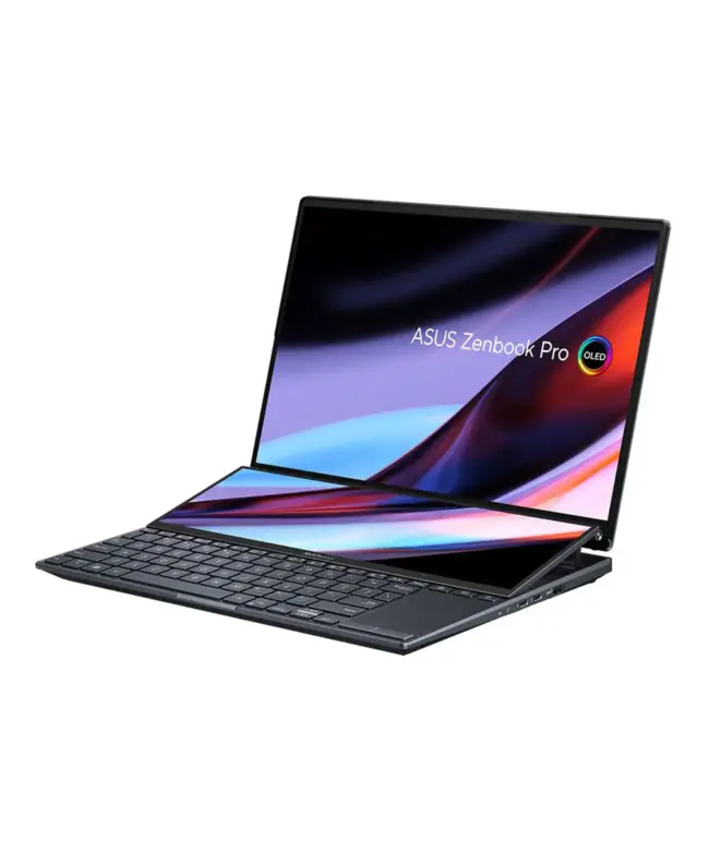 ASUS Zenbook Pro 14 Duo OLED UX8402VU-AS96T Intel Core™ i9-13900H 1TB SSD 32GB 14.5" (2880x1800) OLED TOUCHSCREEN + 12.7" (2880x864) Screen Pad Plus WIN11 NVIDIA® RTX 4050 6144MB TECH BLACK Backlit Keyboard Stylus