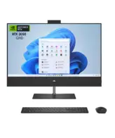 HP Pavilion 32-B1267C All-in-One Intel Core i7-13700T 13th Gen Processor, 32GB Ram DDR4, 1TB SSD Nvme, RTX™ 3050 4GB, 31.5" QHD (2560 x 1440) IPS Display, Black, Window 11 Home, 805G1AA